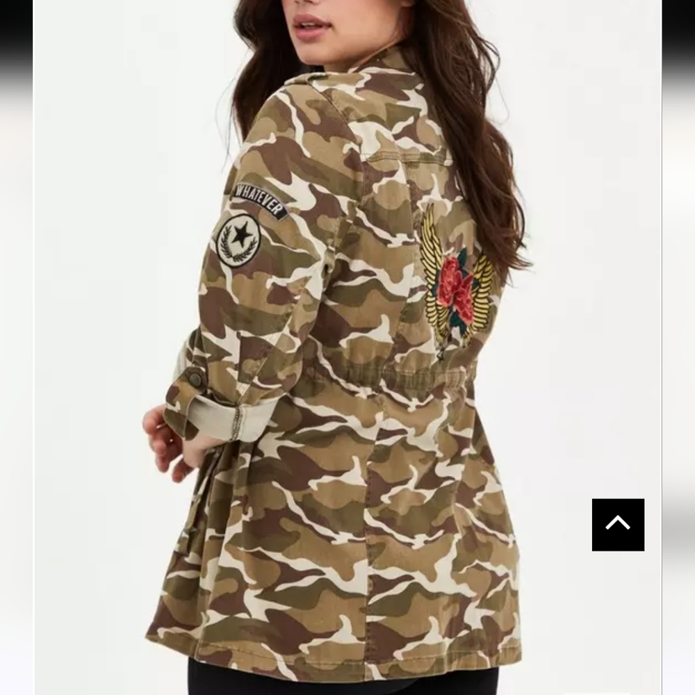 Torrid Twill Anorak Camo Jacket Size 3X